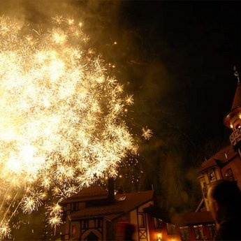 Celebratory firework in the Carpathians