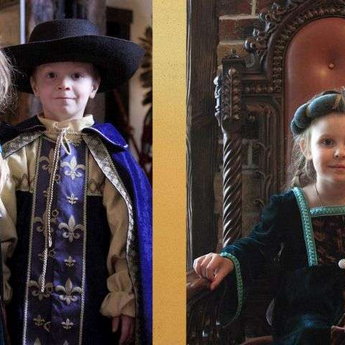 Children medieval suits for princesses and princes