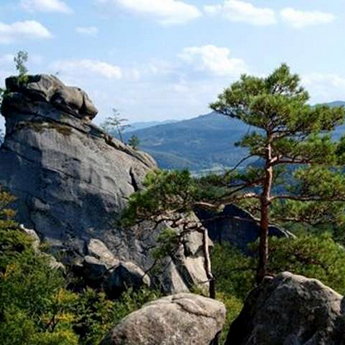 Rocks Dovbusha in the Carpathians
