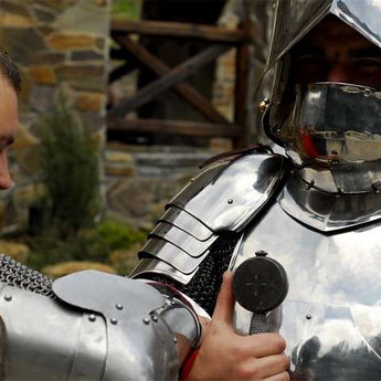 Males in medieval armor