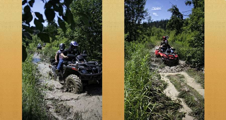 Extreme vacation while traveling on on quad bikes