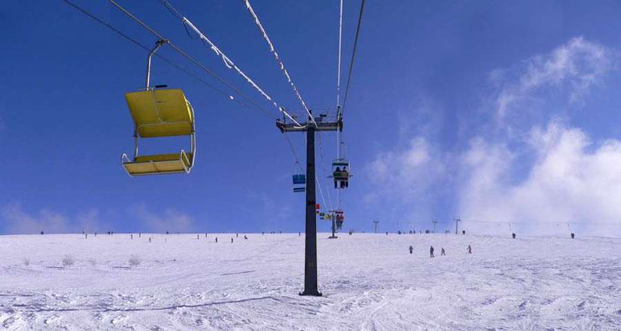 Zakhar Berkut ski lift in winter