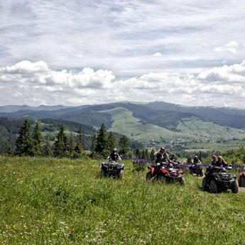 Travel on ATV in the Carpathians