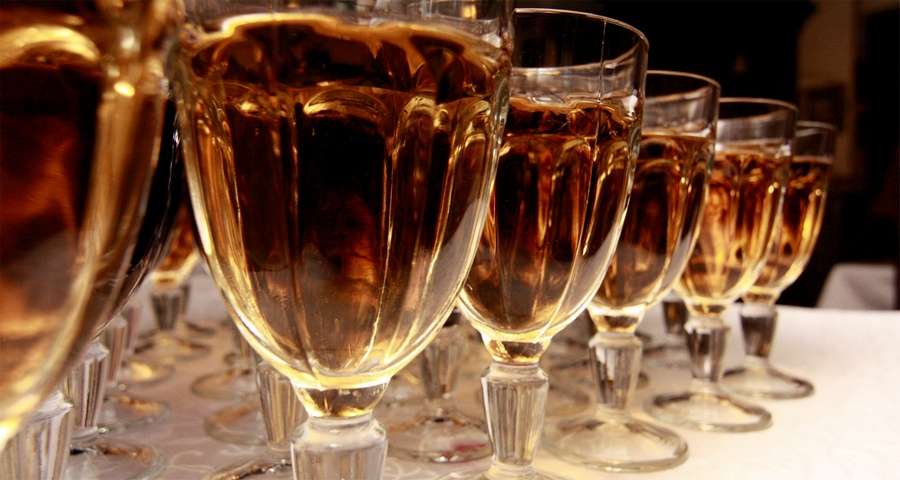 Exquisite alcohol on New Year's feast