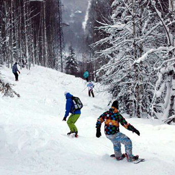 Snowboarding in Carpathians